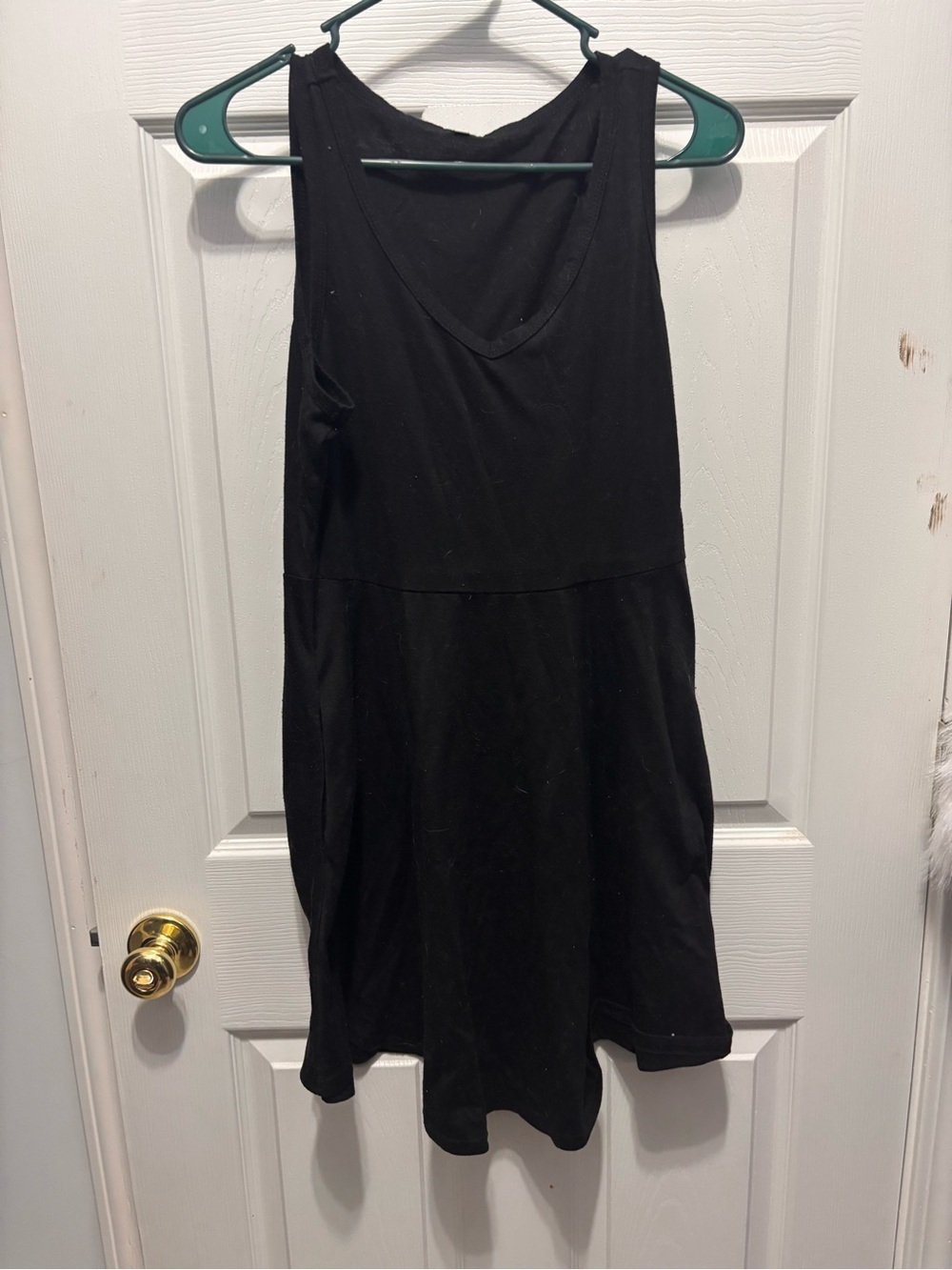 Classic Black Sleeveless Dress WITH pockets